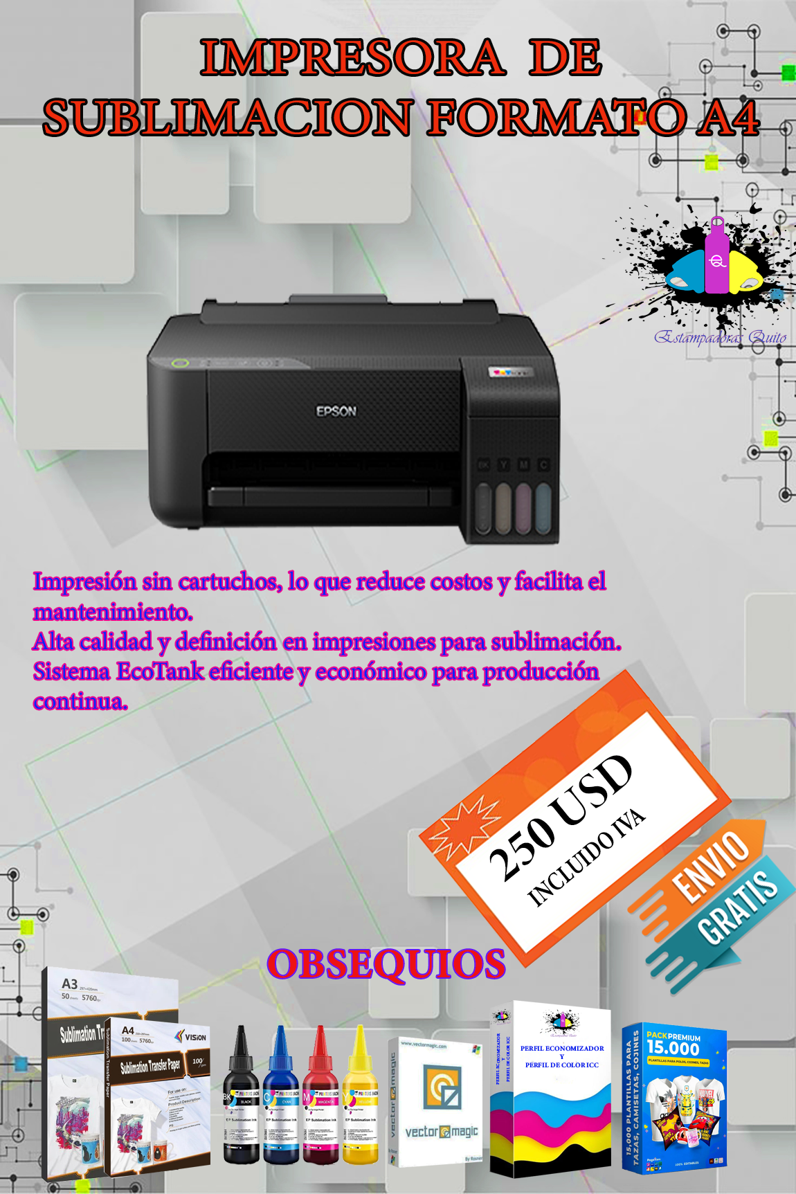 IMPRESORA DE SUBLIMACION EPSON FORMATO A4