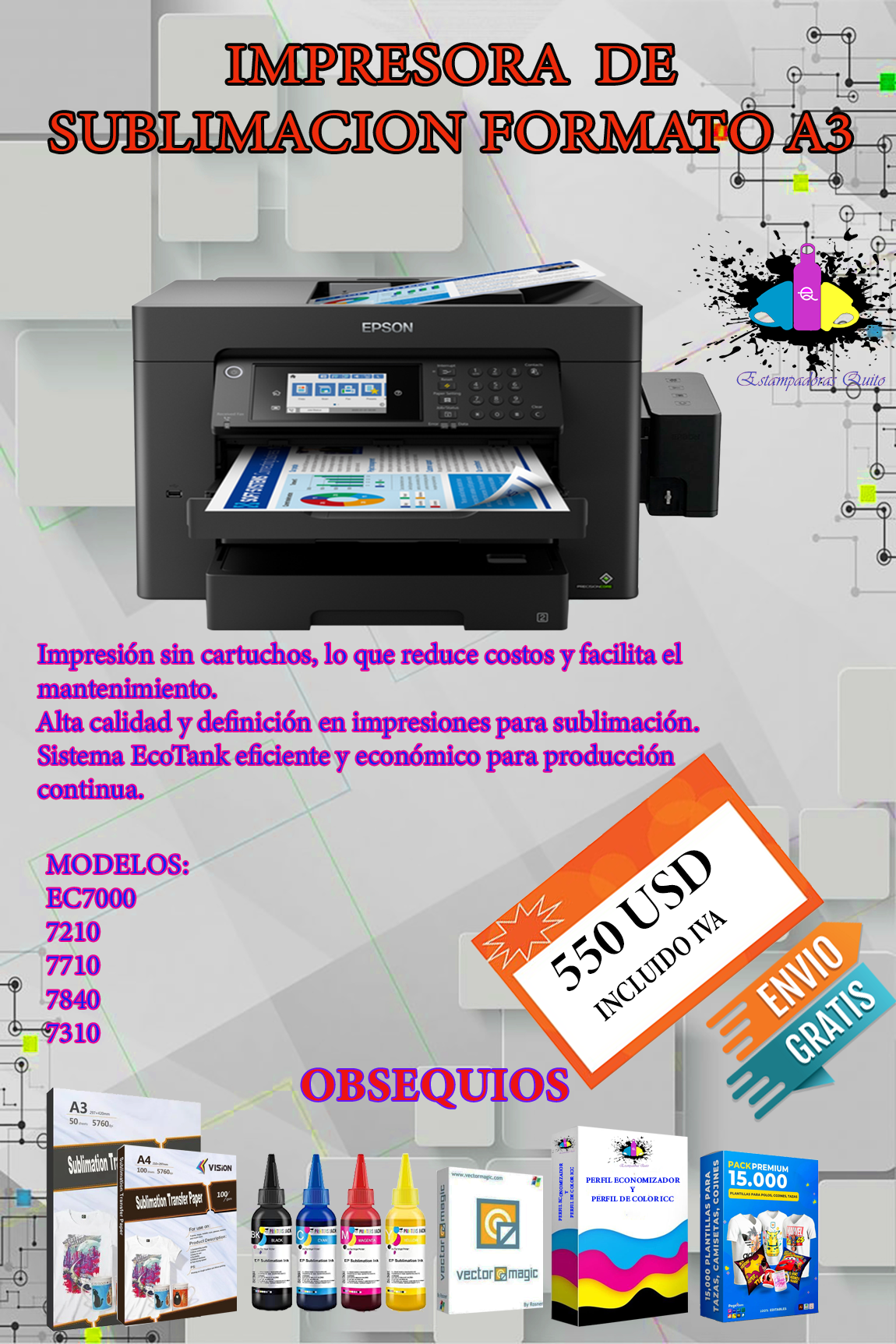 IMPRESORA DE SUBLIMACION EPSON FORMATO A3